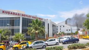 Kuşadası hastanesinde yangın paniği