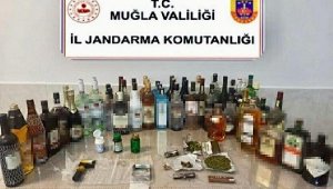 Ortaca'da uyuşturucu ve sahte içki baskını