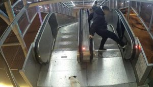 Ruh hastası! Yaya üst geçidini böyle parçaladı