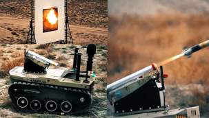 Türkiye'nin ilk 'robot askeri' olan Barkan, güdümlü füzesini başarıyla attı