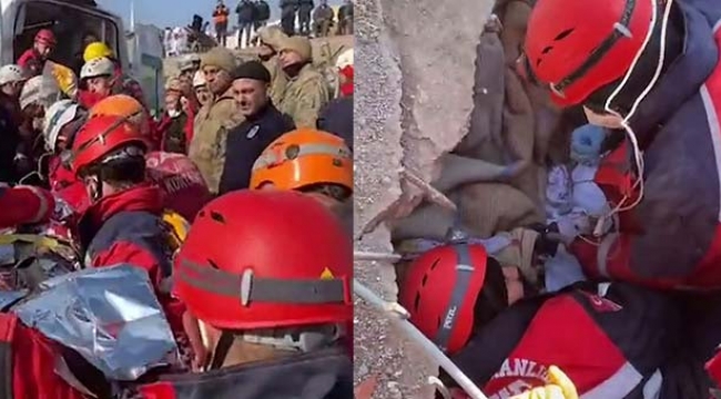 222'nci saatte bir kadın sağ çıkarıldı