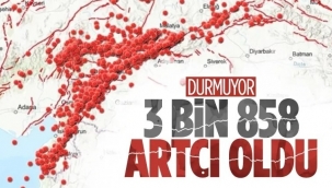 3 bin 858 artçı deprem meydana geldi