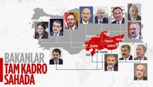 Bakanlar afet bölgelerinde! Hangi isim hangi kentte görevde