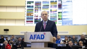 Cumhurbaşkanı Erdoğan AFAD merkezinde: Tüm imkanların seferber edildi