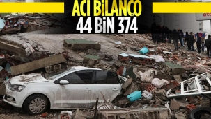 Depremde can kaybı 44 bin 374 oldu