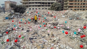 Depremde ölen çocuklar kadar enkaza balon!