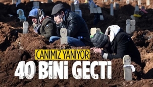 Depremde ölü sayımız 40 bini geçti