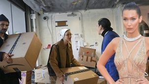 Dünyaca ünlü yıldız yardım kolilerini böyle taşıdı