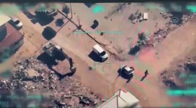 Enkaz hırsızları İHA ile takip sonucu yakalandı