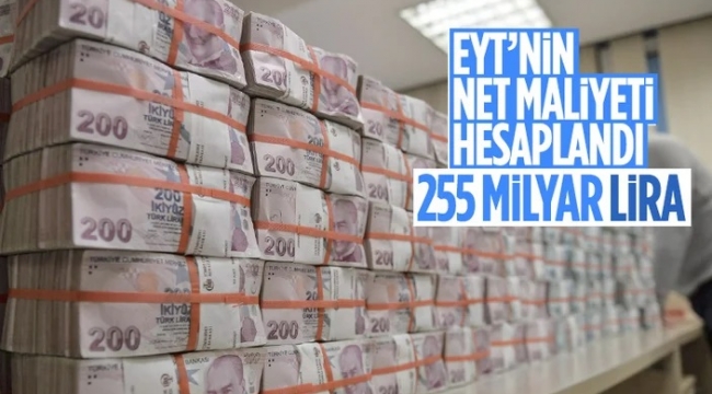 EYT'nin Türkiye'ye maliyeti: 255 milyar lira
