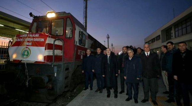 İzmir'den Gaziantep'e 18 vagon yardım