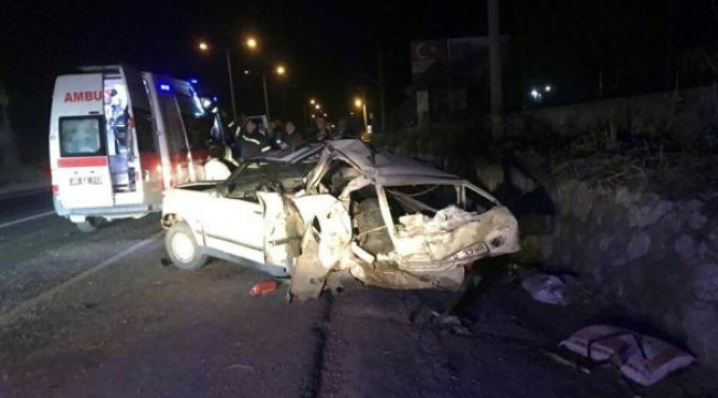 Manisa'da iki otomobil kazaya karıştı: 4 yaralı