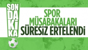 Tüm spor karşılaşmaları ertelendi