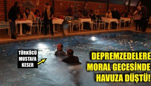 Türkücü Mustafa Keser havuza düştü