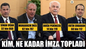 Adayların imza şoku! Henüz 100 bini bulan yok