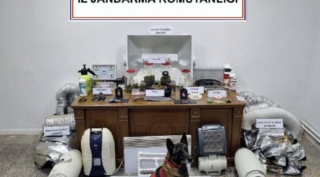 Evini uyuşturucu imalathanesine çeviren şüpheliye gözaltı
