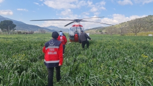 Helikopter tarlaya indi ama kurtarılamadı