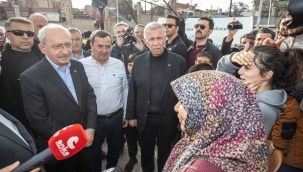 Kılıçdaroğlu, Konak Belediyesi'nin çadır kentini ziyaret etti