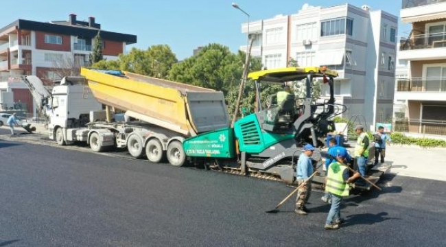 Kuşadası Kirazlı Yolu Caddesi asfaltlandı