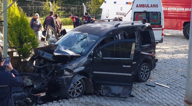 Ortaca'da araç bahçeye uçtu: 1 ölü, 1 yaralı