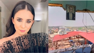 Yıkılan duvarda kalan tek fotoğraf!