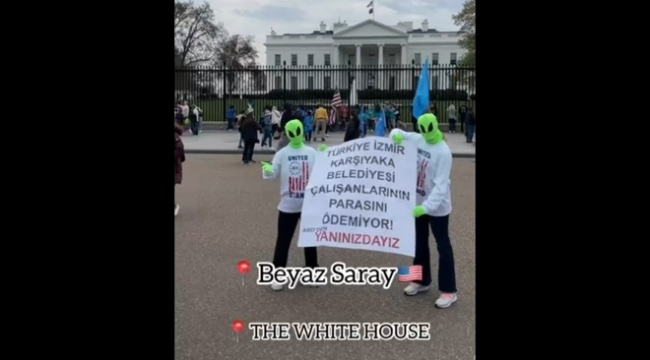 ABD'de Karşıyaka Belediyesi'ne karşı pankart açıldı