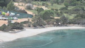Bodrum'da sahile beyaz kum döken firmaya işlem