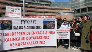 CHP Genel Merkezi önünde Karabağlar eylemi