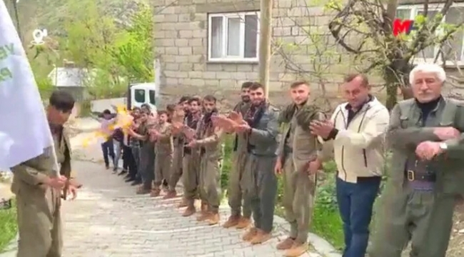 HDP'li adayları, PKK'lı teröristler karşıladı