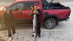 Mızrakla 50 kiloluk merlin balığı yakalandı