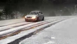 5 dakika yağdı, bu hale getirdi