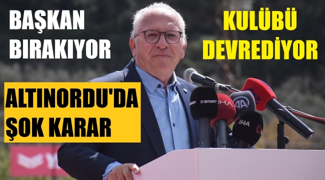 Altınordu'da şok karar! Özkan kulübü devrediyor