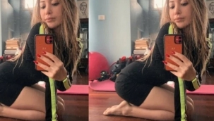 Ayna önünde pozlarını paylaştı