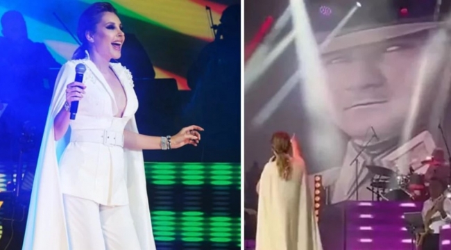 Funda Arar'ın Atatürklü sahnesi ayakta alkışlandı