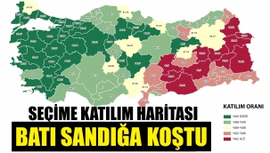 İl il seçime katılım haritası! İzmir rekortmen illerden