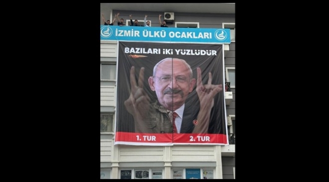 İzmir Ülkü Ocakları'ndan Kılıçdaroğlu'nu iki yüzlü gösteren ...