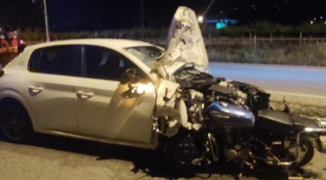 Manisa'da otomobil ile motosiklet çarpıştı: 1 ölü