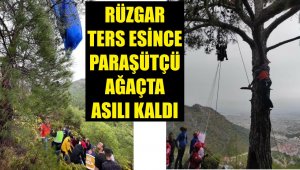 Ölüdeniz'de fırtına paraşütçüleri savurdu