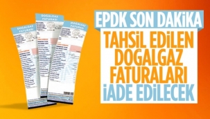 Tahsil edilen doğalgaz faturaları iade edilecek