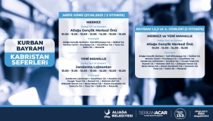 Aliağa Belediyesi'nden bayramda kabristana ücretsiz ulaşım