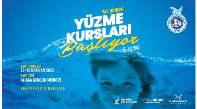 Aliağa Gençlik Merkezi'nde yaz dönemi yüzme kursları başlıyor