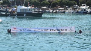 Bodrum'da denizin dibinden 10 ton 'katı atık' çıkarıldı