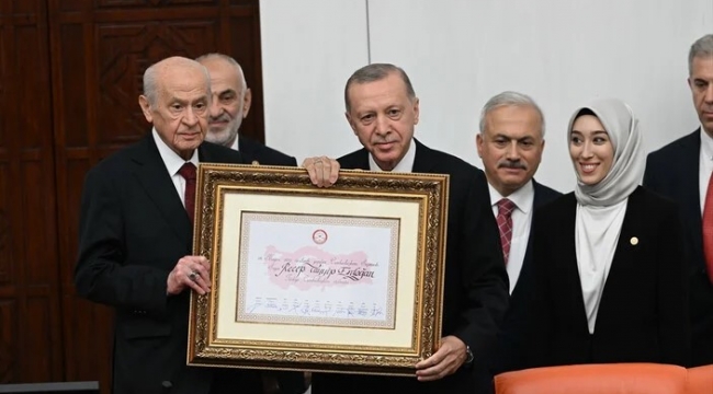 Cumhurbaşkanı Erdoğan törenle yemin etti