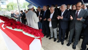 Erdoğan, Mehmet Barlas'ın cenazesine Bakan Hakan Fidan ile birlikte geldi