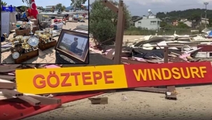 Göztepe Yelken Kulübü'nün kaçak binası yıkıldı