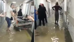 Hastaneyi su bastı