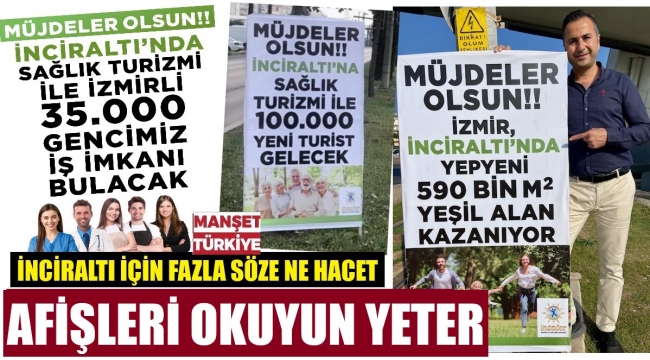 İnciraltı için afişlerle bilgilendirme