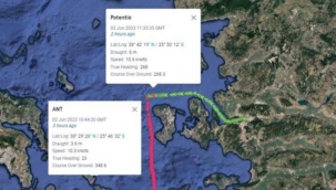 İzmir'den çıkan gemi, Sakız açıklarında çarpıştı