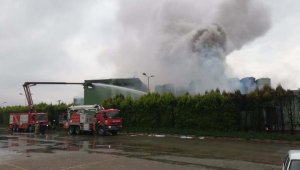 İzmir'de yıldırım düşen turşu fabrikasında yangın