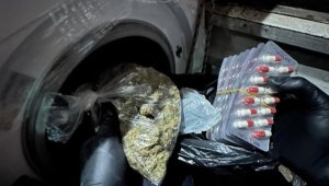 Kamyondaki çamaşır makinesinde uyuşturucu ele geçirildi